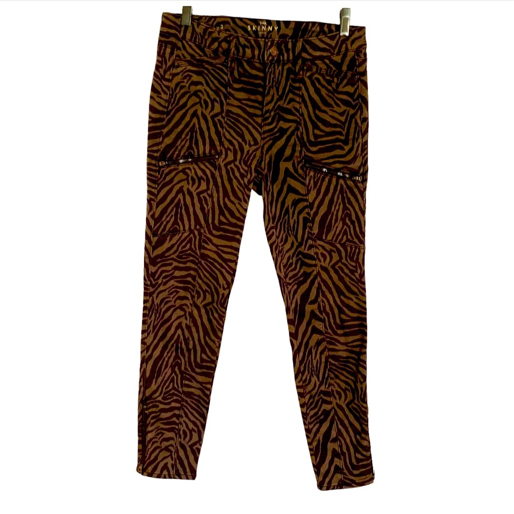White House Black Market The Skinny Crop Mid Rise Chocolate Zebra Jeans …